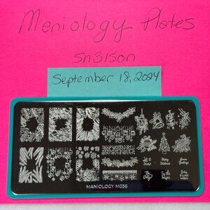 Mani x Me Maniology Plate: December 2018: Winter Chic Peek M036